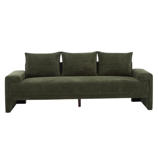 Algora 84.5 in 3 Seater Modern Upholstered Velvet Sofa Moss green by HouseOfZazla on Tampa Home & Garden Store
