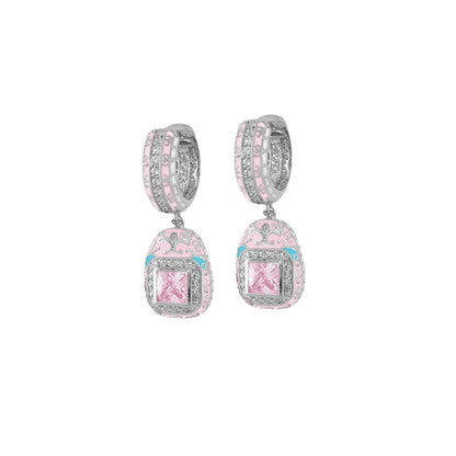 Renaissance Earrings Lauren G Adams; pair with pink enamel and square pink gemstone pendant on Tampa Home & Garden Store