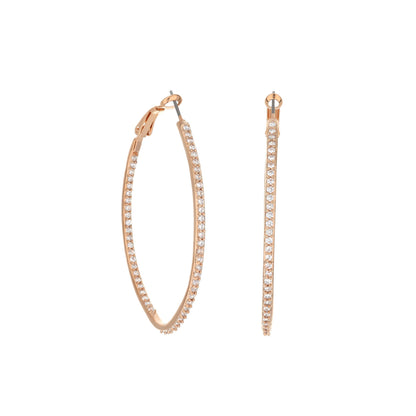 Pave oval hoop earrings rose gold pavé diamonds Lauren G Adams on Tampa Home & Garden Store