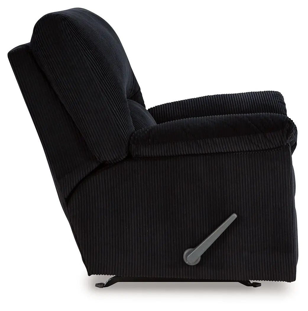 SimpleJoy Rocker Recliner black corduroy fabric by Unique Piece Furniture on Tampa Home & Garden Store