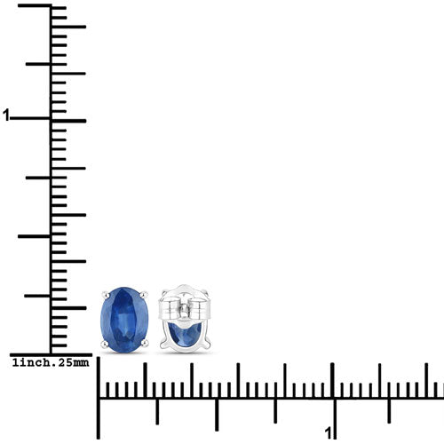 1.90ct Genuine blue sapphire oval-cut 14K white gold earrings by Bids.com, pair on Tampa Home & Garden Store