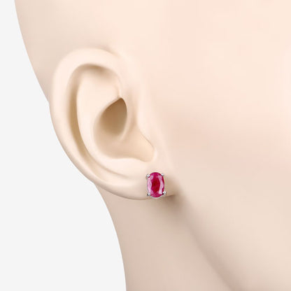 Earrings: 1.70ct genuine ruby stud in 10K white gold, Bids.com on Tampa Home & Garden Store