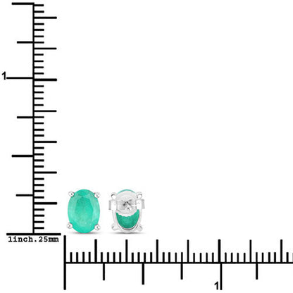 Pair of emerald stud earrings 1.44ct Genuine Zambian emerald in 10K white gold Bids.com on Tampa Home & Garden Store