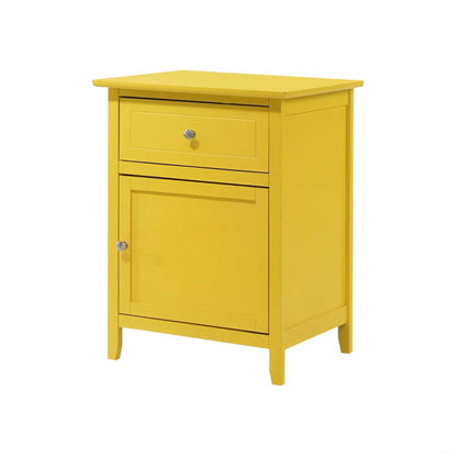 1 Drawer / 1 Door Nightstand bright yellow by Unique Piece Furniture, accent nightstand on Tampa Home & Garden Store