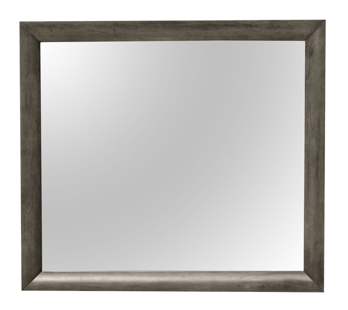 Modern design wall mirror by HouseOfZazla with pearl silver or dark gray wood frame and glass on Tampa Home & Garden Store