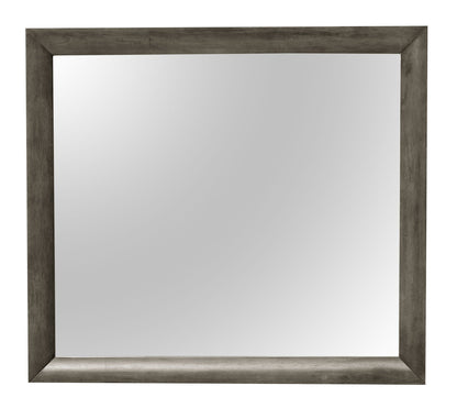 Modern design wall mirror by HouseOfZazla with pearl silver or dark gray wood frame and glass on Tampa Home & Garden Store