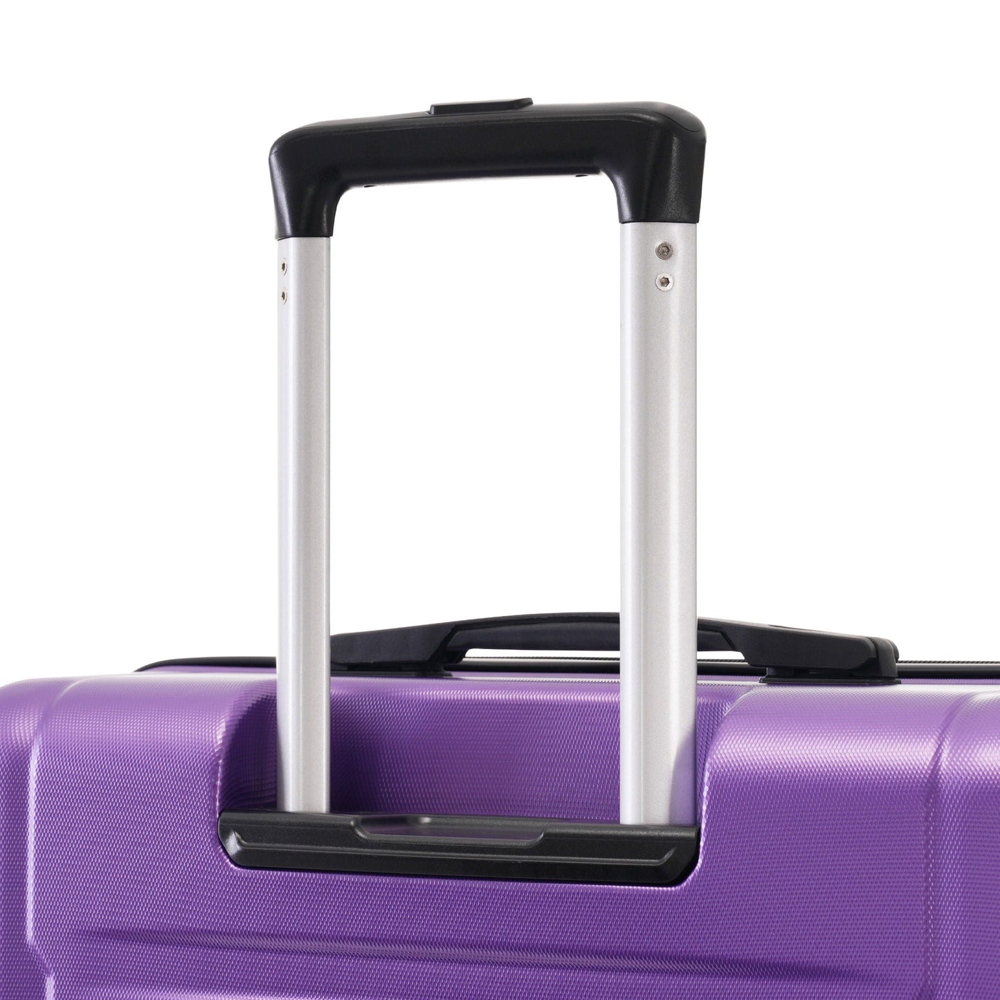 2pc luggage set purple ABS spinner suitcase with telescoping handle on Tampa Home & Garden Store