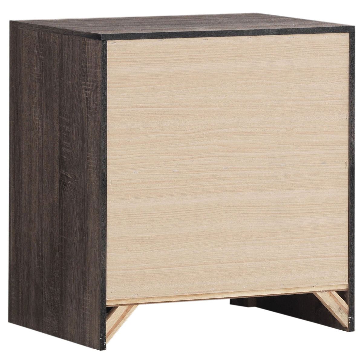 Geary slatted headboard panel bedroom set dark frame with light oak panels HouseOfZazla 4pc on Tampa Home & Garden Store