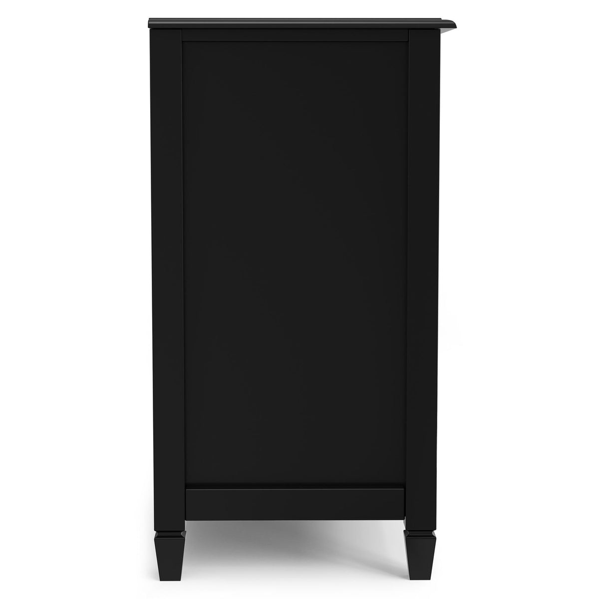 Traditional tall display buffet cabinet in black with adjustable glass shelves on Tampa Home & Garden Store