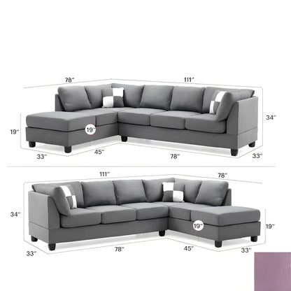 Malone Comfort Sectional Right or Left Chaise