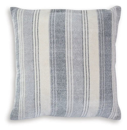 Adikus throw pillow by Unique Piece Furniture with blue ivory striped woven fabric on Tampa Home & Garden Store
