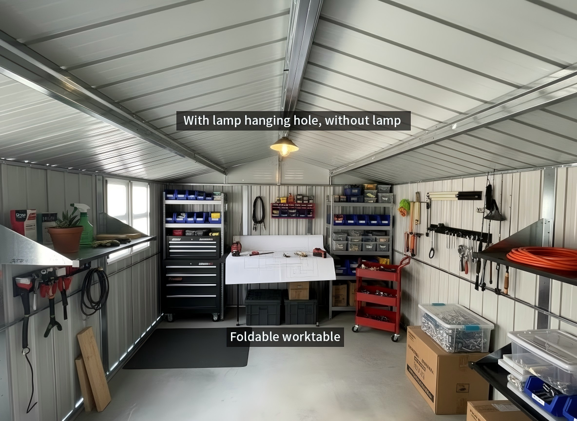 12x10 ft Metal Garden Shed and Outdoor Storage