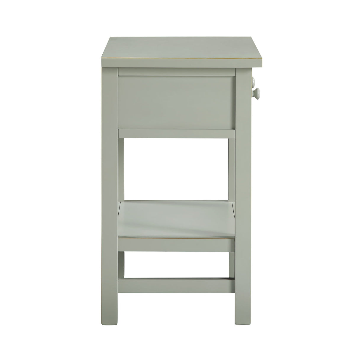 Finley 1 Drawer Storage Nightstand with Open Shelf in sage green by HouseOfZazla on Tampa Home & Garden Store