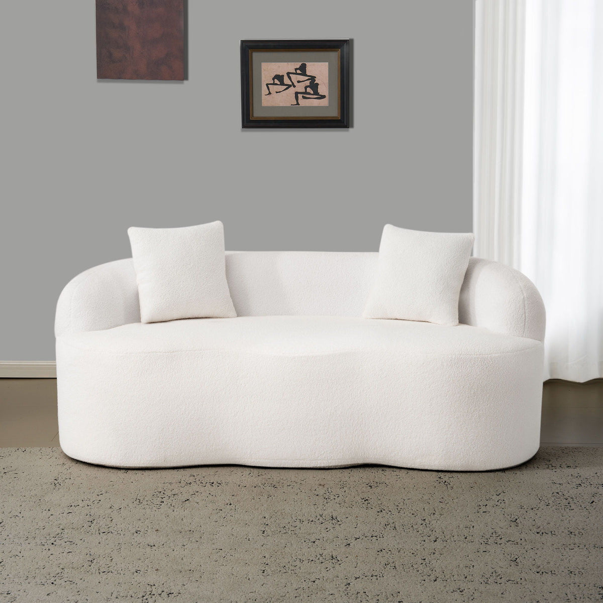 Curved Loveseat Sofa And High Quality Foam