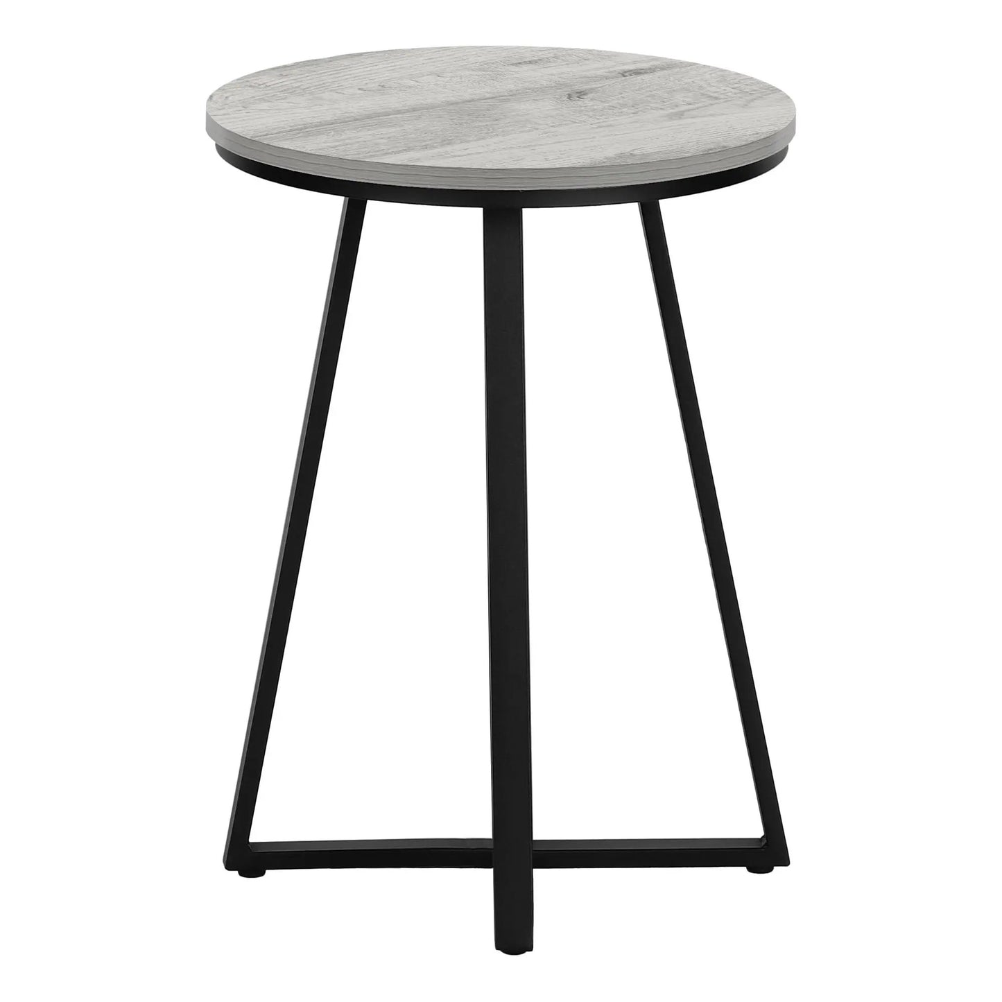 Accent Table Side Round with weathered wood top and black metal legs by Unique Piece Furniture on Tampa Home & Garden Store