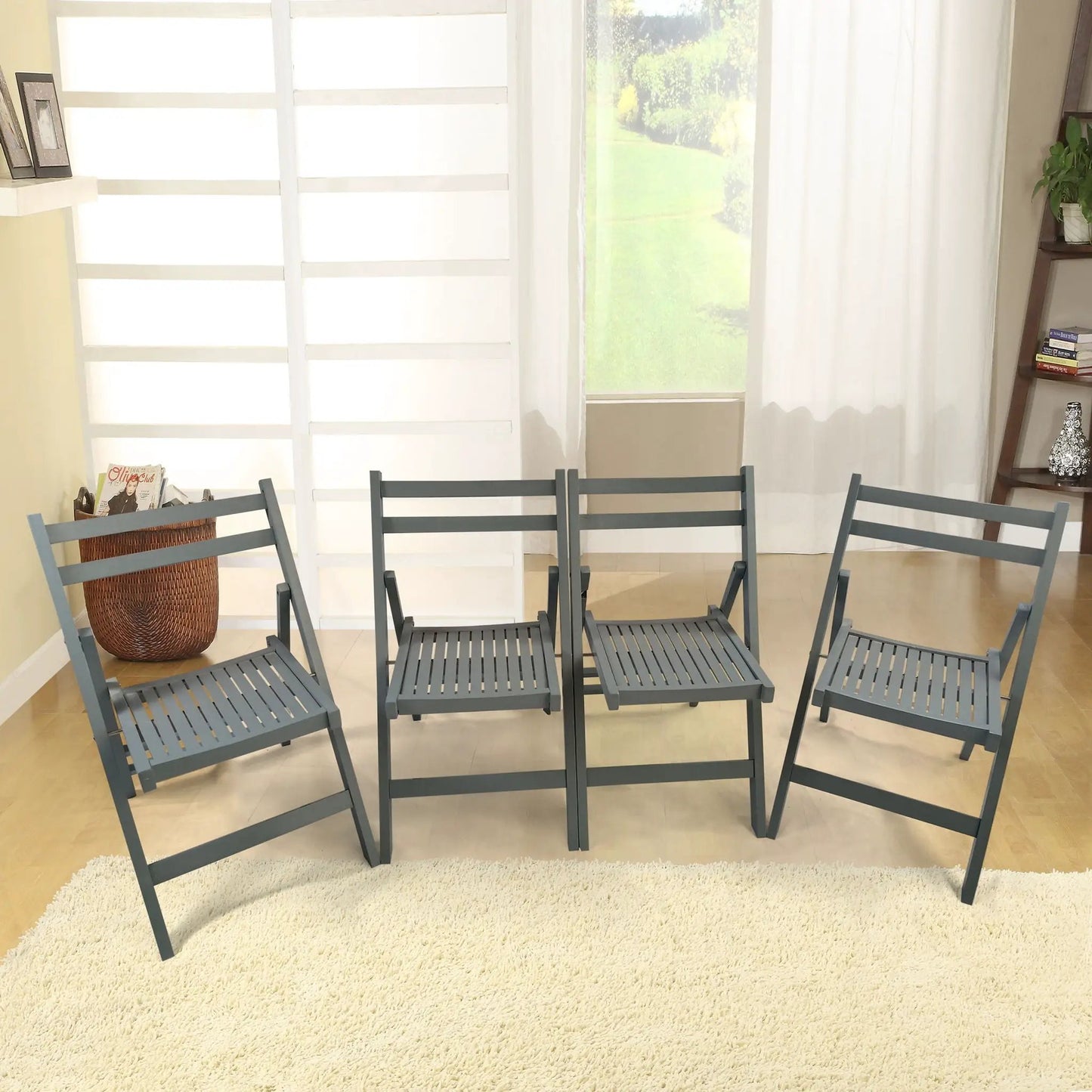 Solid Wood Foldable Event Chair Set of 4