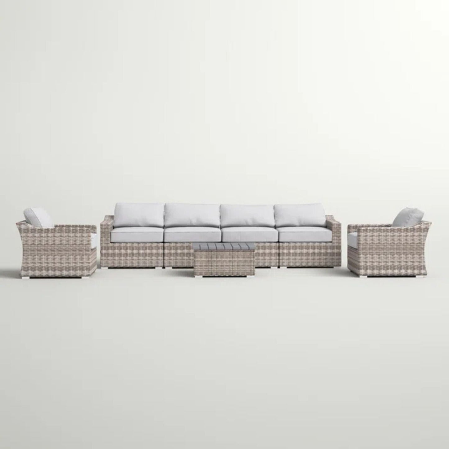 Durable Aluminum Wicker Sofa and Cushions