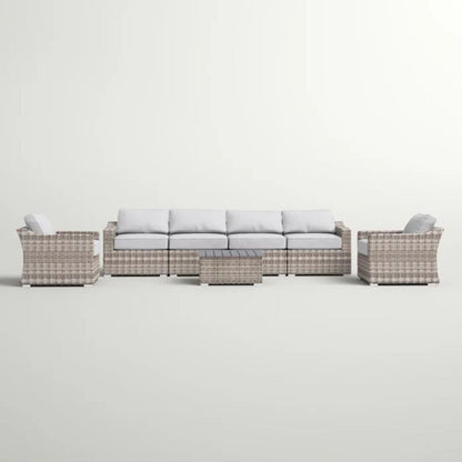 Durable Aluminum Wicker Sofa and Cushions