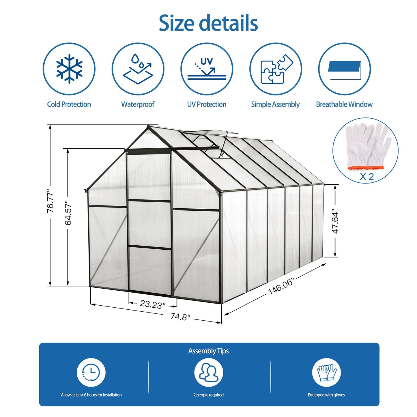 Outdoor Polycarbonate House and Raised Metal Base
