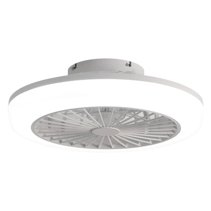 Bladeless ceiling fan with integrated light and remote, white finish, ceiling-mount design on Tampa Home & Garden Store
