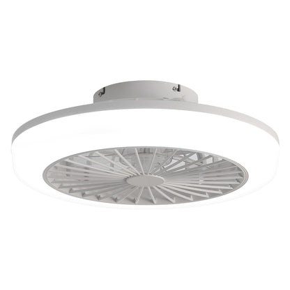 White bladeless ceiling fan with light and remote control, round canopy, HouseOfZazla on Tampa Home & Garden Store