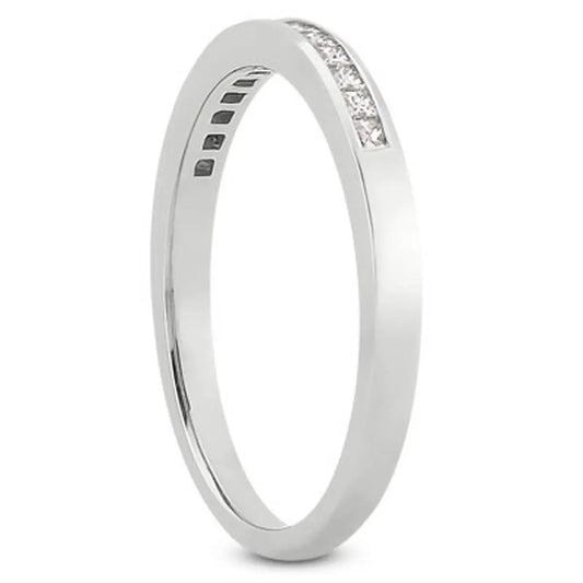 Ring 14k white gold channel-set princess diamond wedding band by Bids.com on Tampa Home & Garden Store