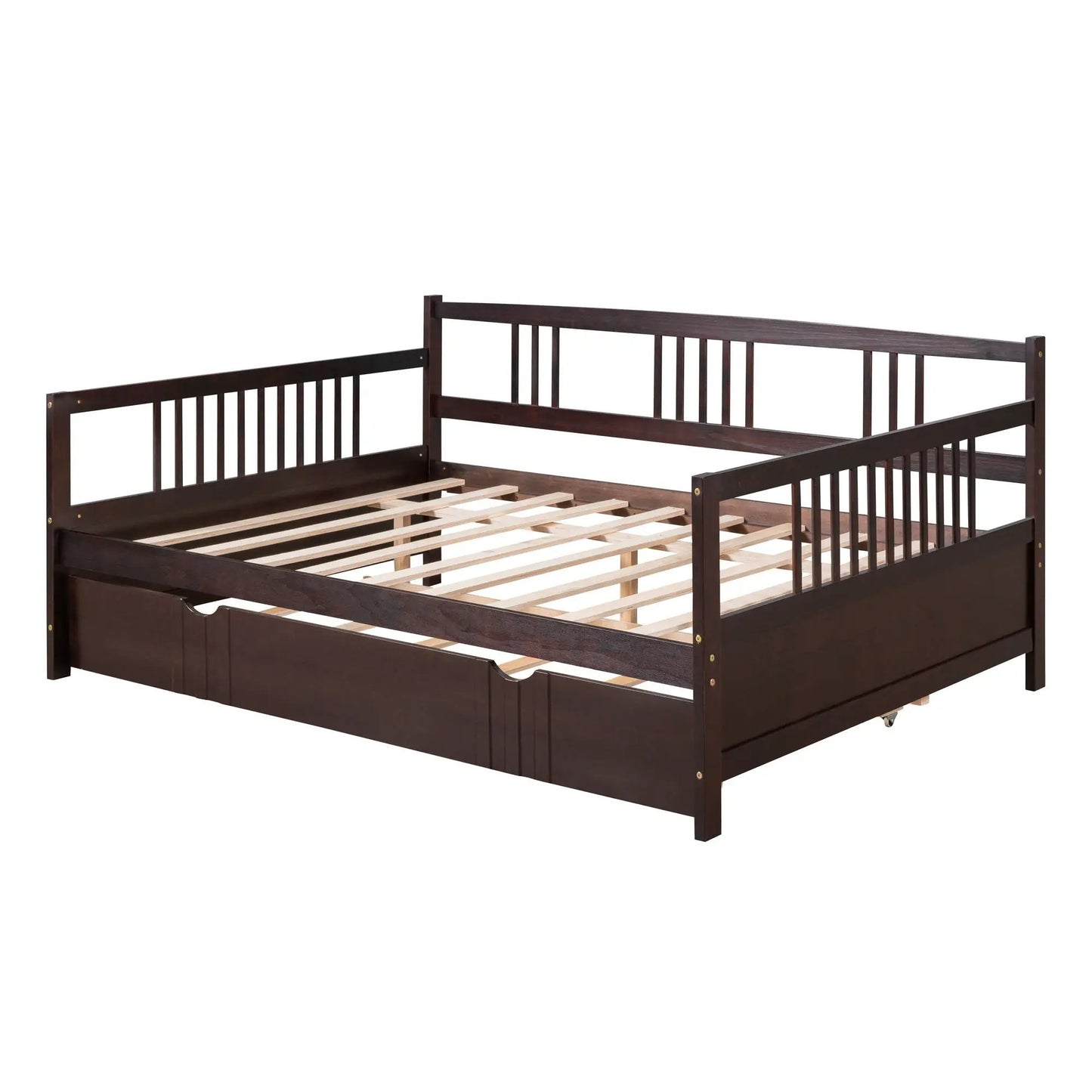 Multifunctional Modern Daybed dark brown wood with slatted base by Unique Piece on Tampa Home & Garden Store