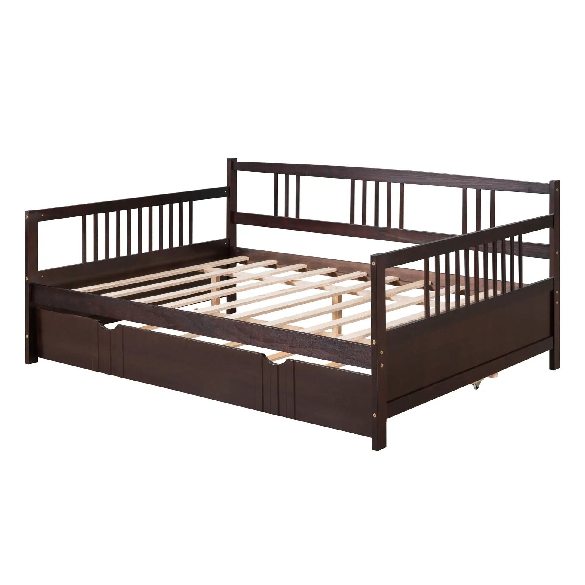 Multifunctional Modern Daybed dark brown wood with slatted base by Unique Piece on Tampa Home & Garden Store
