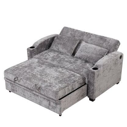 Convertible Sofa With Usb And Adjustable Backrest