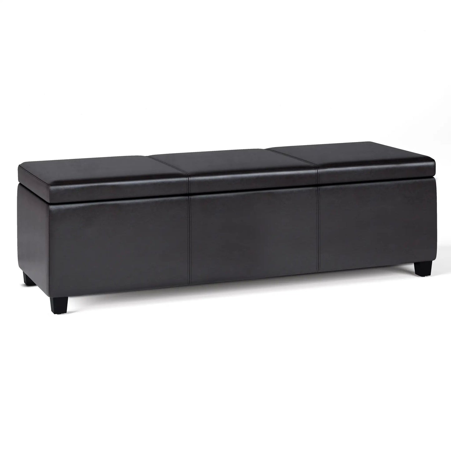 Avalon Multifunctional Storage Ottoman Bench in black faux leather by Unique Piece Furniture on Tampa Home & Garden Store