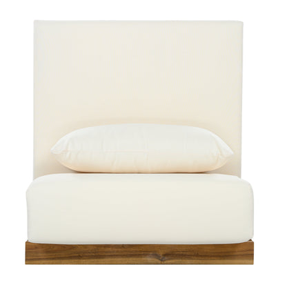 Oversized Outdoor Chair with Acacia Wood Frame