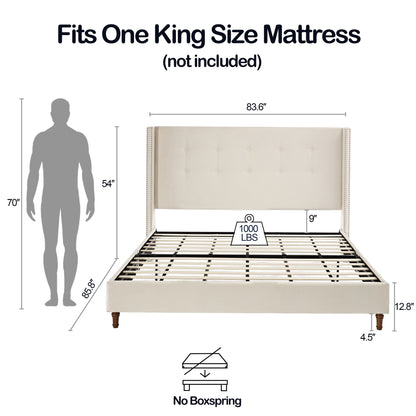 Peyton Upholstered Bed and a 54 Inch Headboard