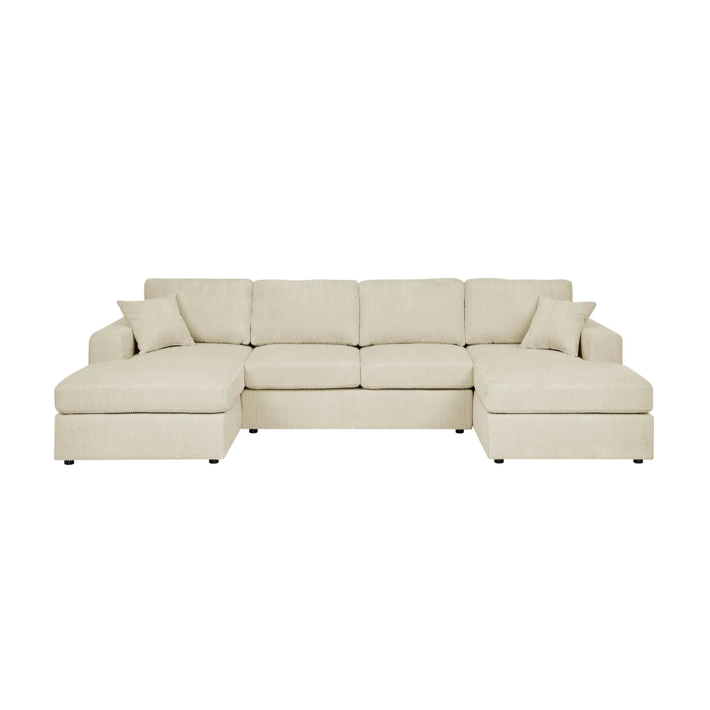 3 Piece Double Chaise Sectional Sofa for Family