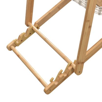 Bamboo weaving chair set natural finish with handwoven rope seating HouseOfZazla outdoor chairs on Tampa Home & Garden Store