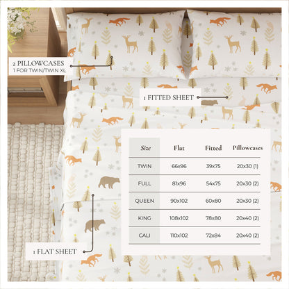 Classic Turkish Cotton Flannel Sheet and Pillow