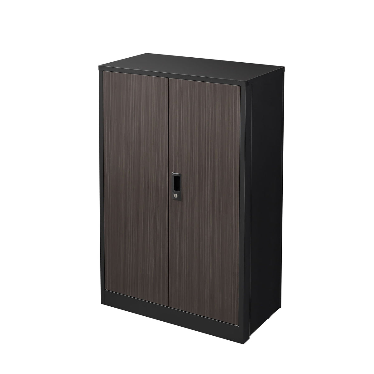 Metal storage cabinet with locking doors and adjustable shelf, wood doors, HouseOfZazla on Tampa Home & Garden Store