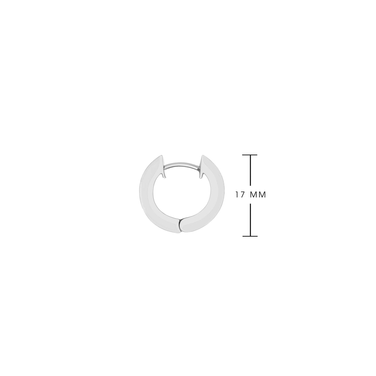 Lauren G Adams Earring Huggies silver-tone hoop with horn-shaped top accents 17 mm diameter on Tampa Home & Garden Store