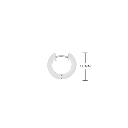 Lauren G Adams Earring Huggies silver-tone hoop with horn-shaped top accents 17 mm diameter on Tampa Home & Garden Store
