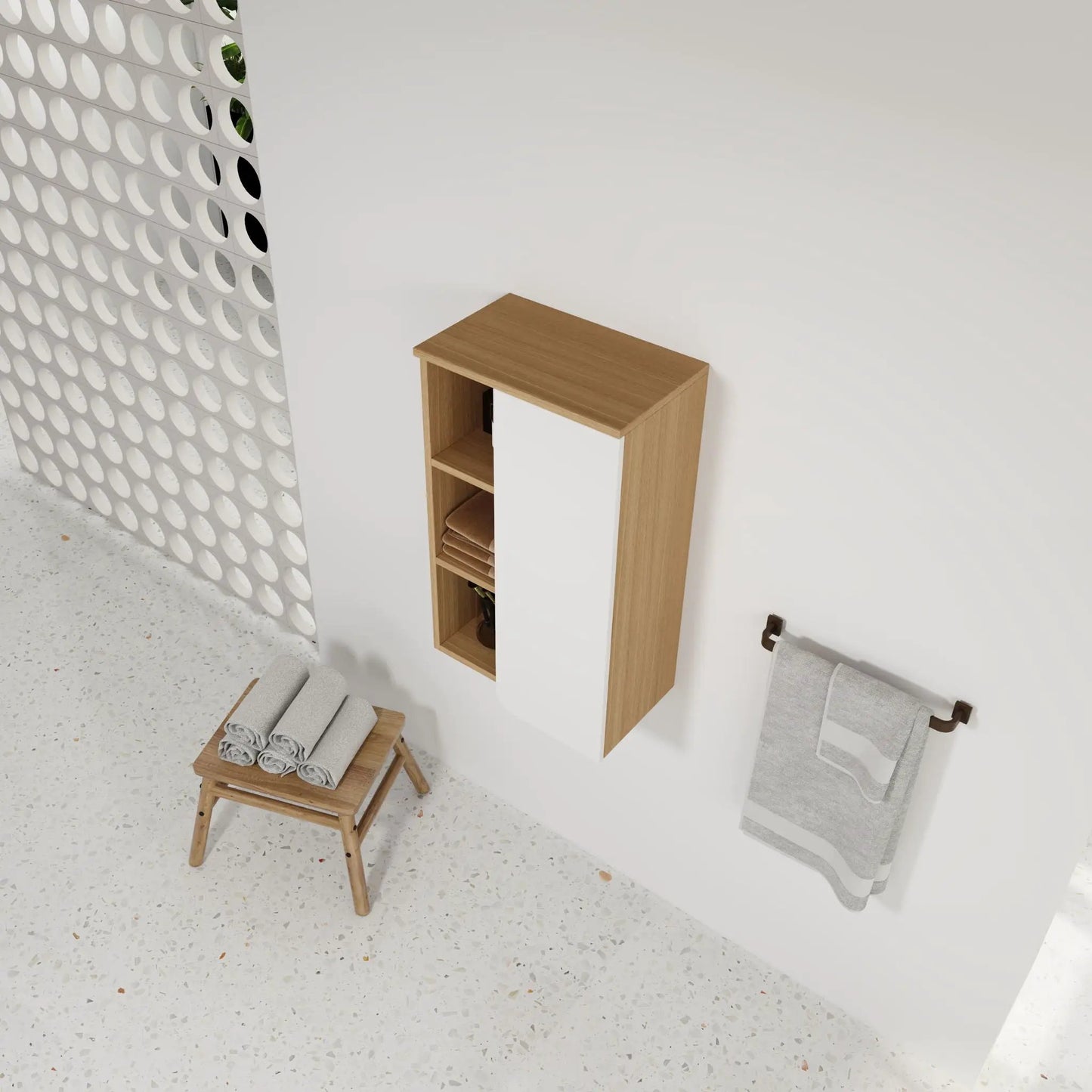 Wall Mounted Bathroom Cabinet with 3 Shelves