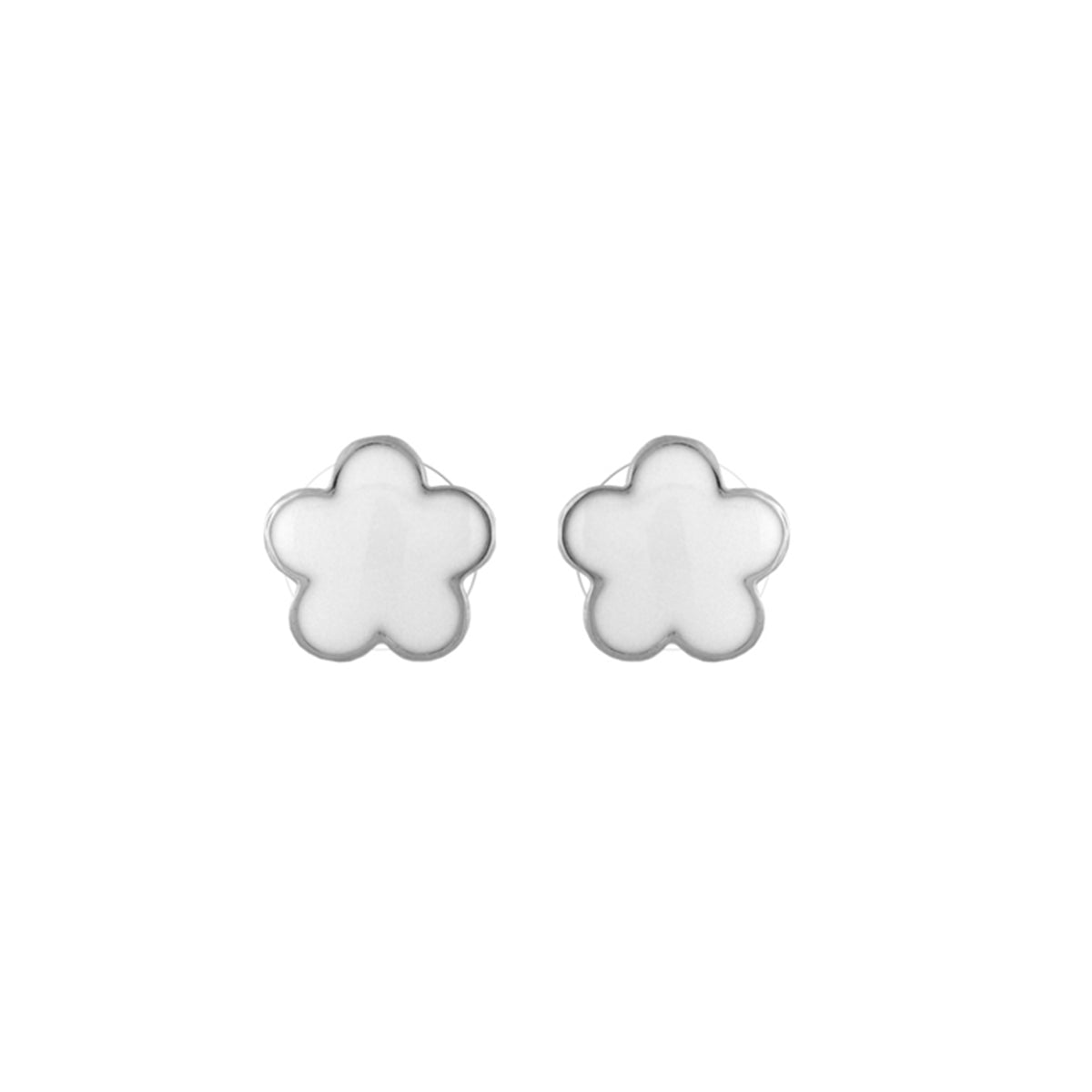 Daisy Love Earrings — Flower Studs white enamel petals by Lauren G Adams, set of 2 on Tampa Home & Garden Store