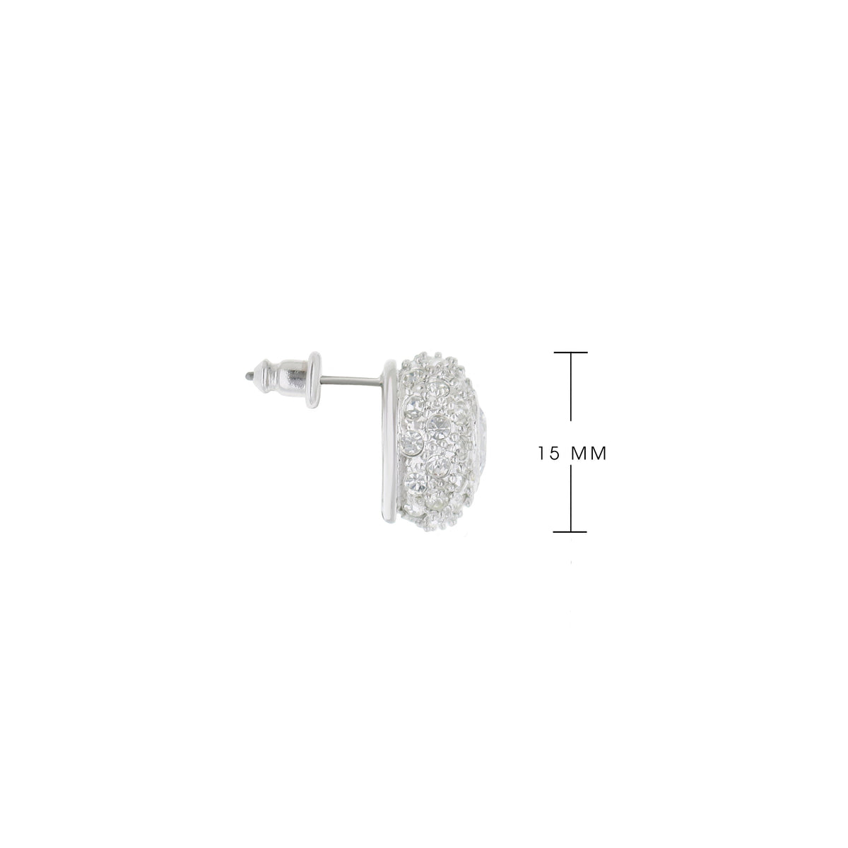 Pave Donut Earrings by Lauren G Adams, silver-tone hoop with pave crystals on Tampa Home & Garden Store
