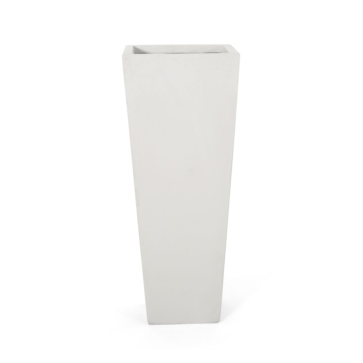 Outdoor Modern Cast Stone Planter by HouseOfZazla, white rectangular planter on Tampa Home & Garden Store
