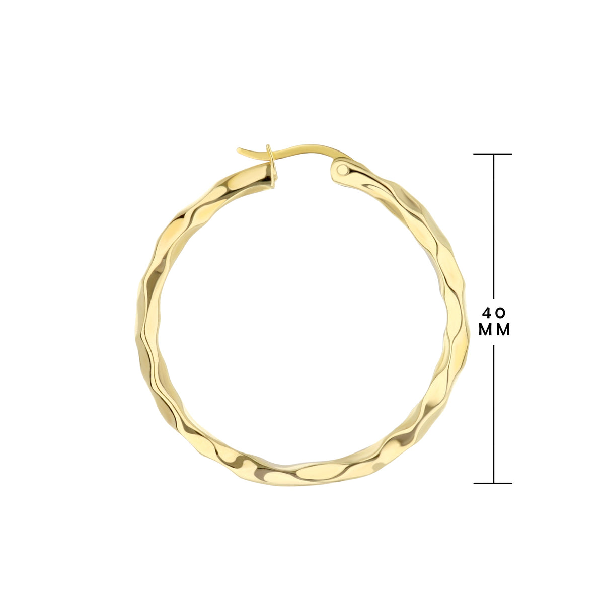 Plain hoop earrings gold-tone twisted hoop by Lauren G Adams from Collections on Tampa Home & Garden Store