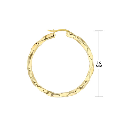 Plain hoop earrings gold-tone twisted hoop by Lauren G Adams from Collections on Tampa Home & Garden Store