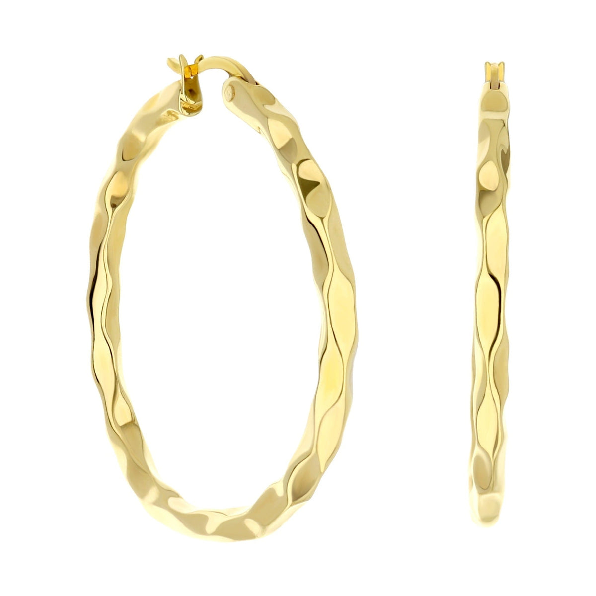 Plain Hoop Earrings gold-tone twisted hoop set of three by Lauren G Adams on Tampa Home & Garden Store