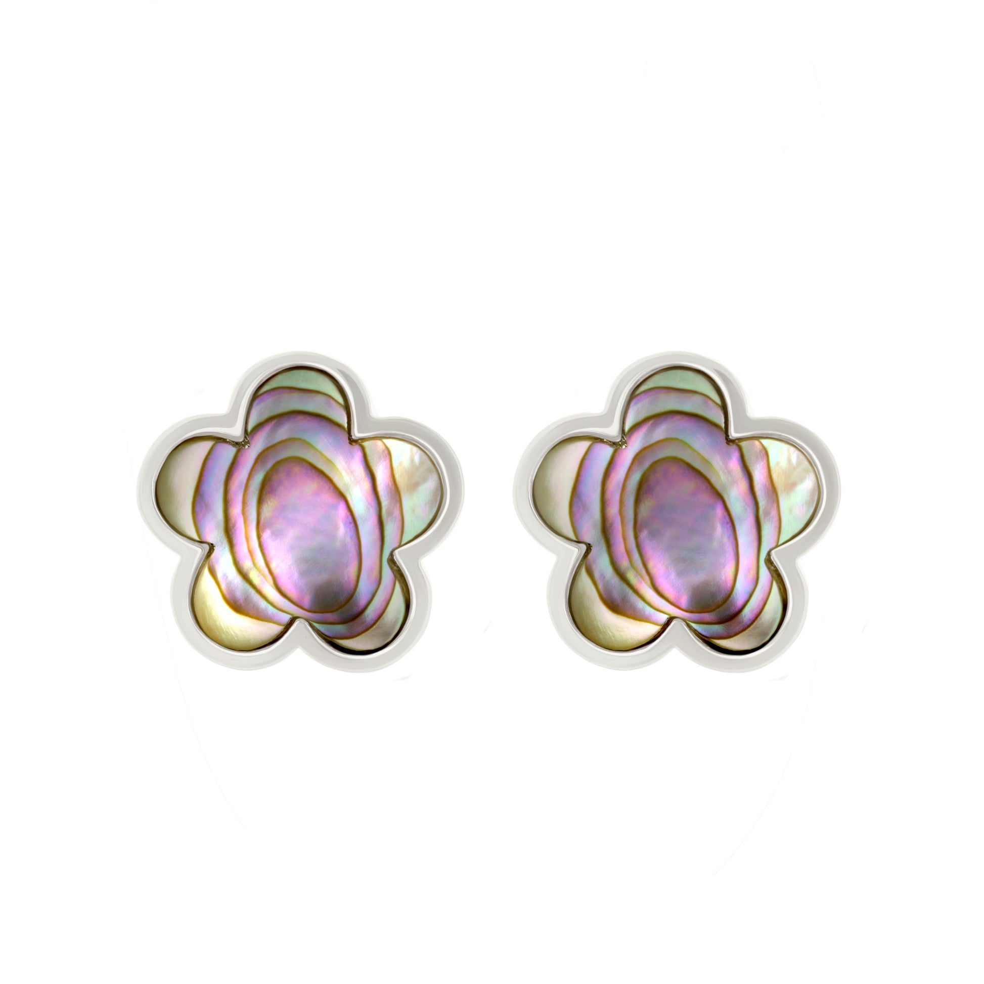 Natural Daisy Earrings pair Lauren G Adams iridescent mother-of-pearl daisy button earrings on Tampa Home & Garden Store