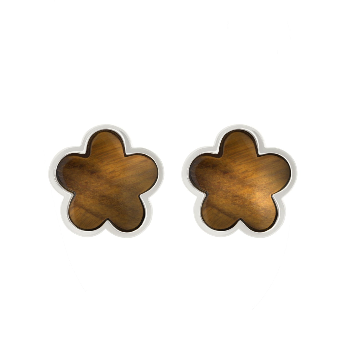 Daisy Love Earrings pair by Lauren G Adams framed flower clip in tortoiseshell with white border on Tampa Home & Garden Store