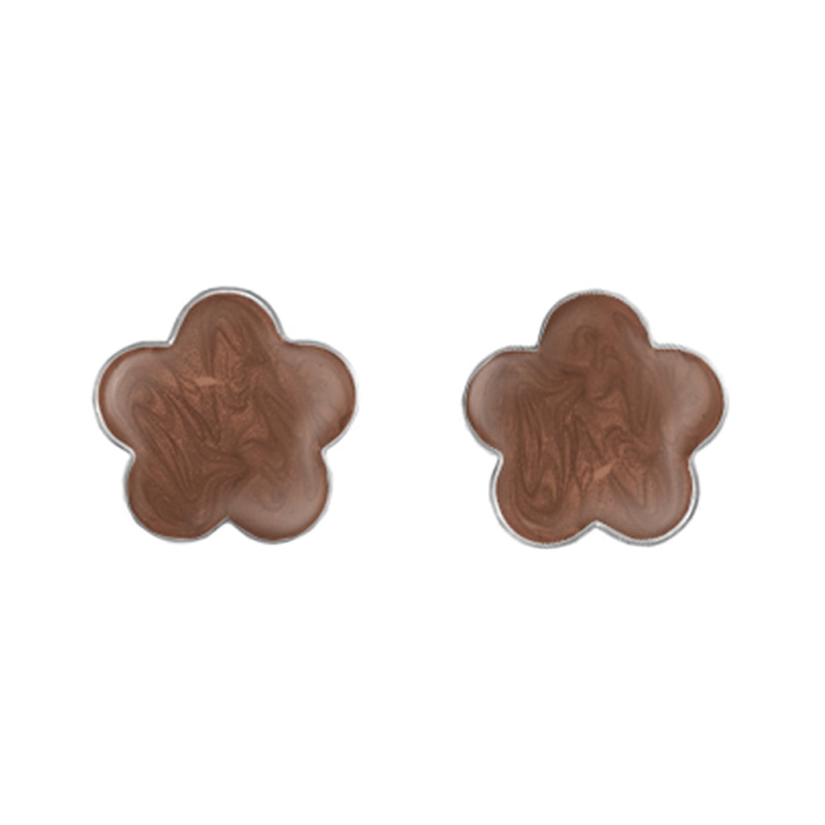 Daisy Love Cocoa Flower earrings, brown flower pair by Lauren G Adams on Tampa Home & Garden Store