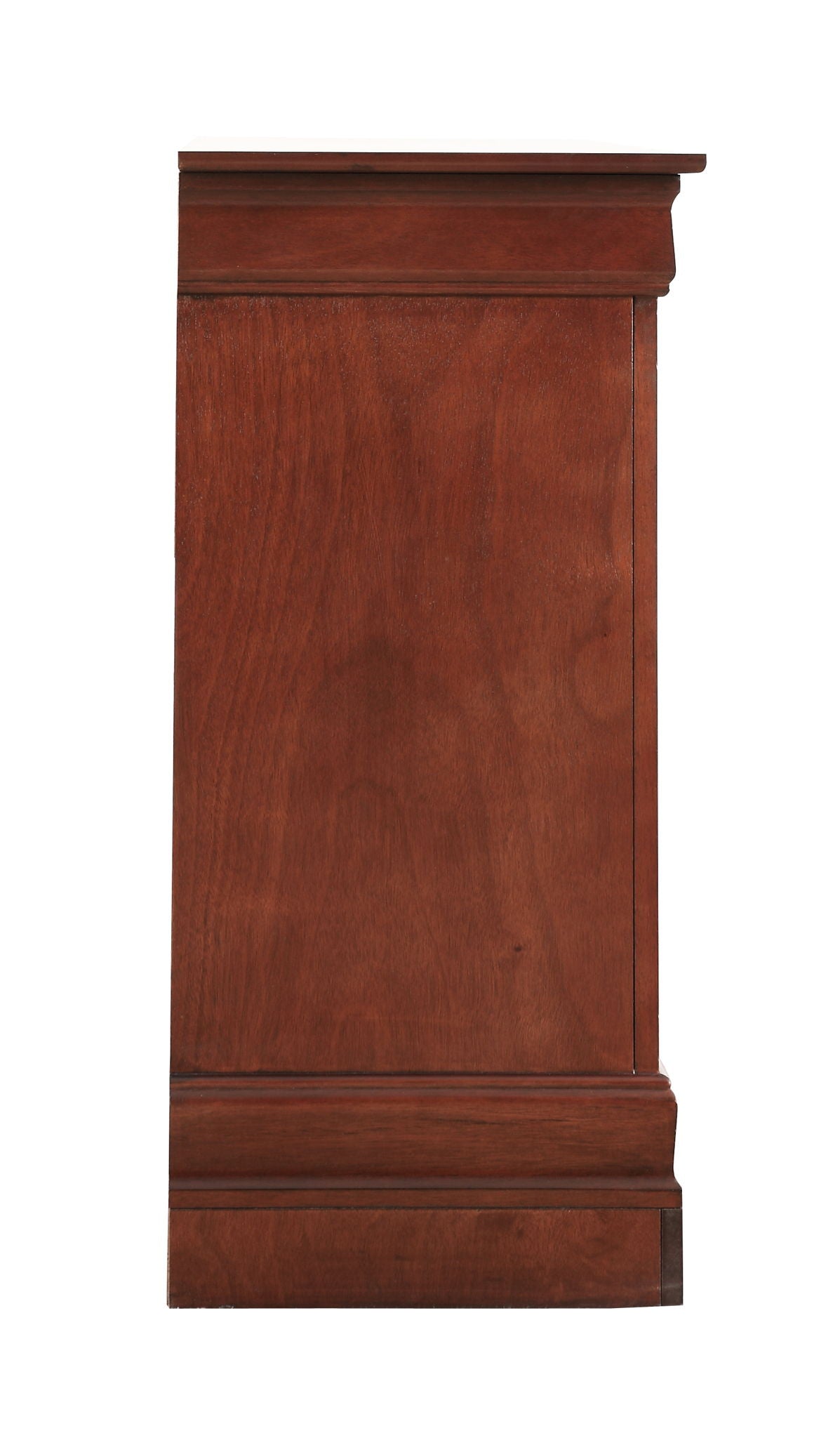 Louis Phillipe Bedroom Dresser with English dovetailed drawers in dark red-brown wood finish on Tampa Home & Garden Store