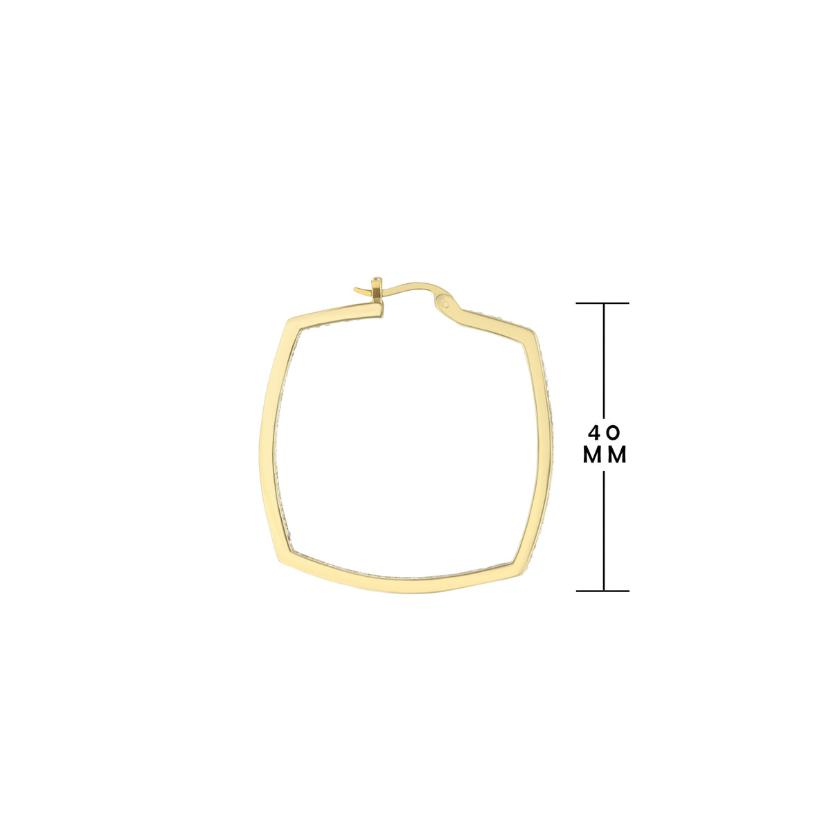 Pave Squared Hoop Earrings gold-tone metal by Lauren G Adams on Tampa Home & Garden Store